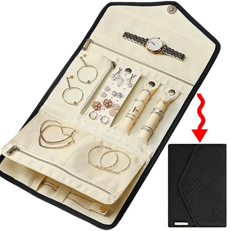 Roll Foldable Jewelry Organizer: Travel Light, Shine Bright!