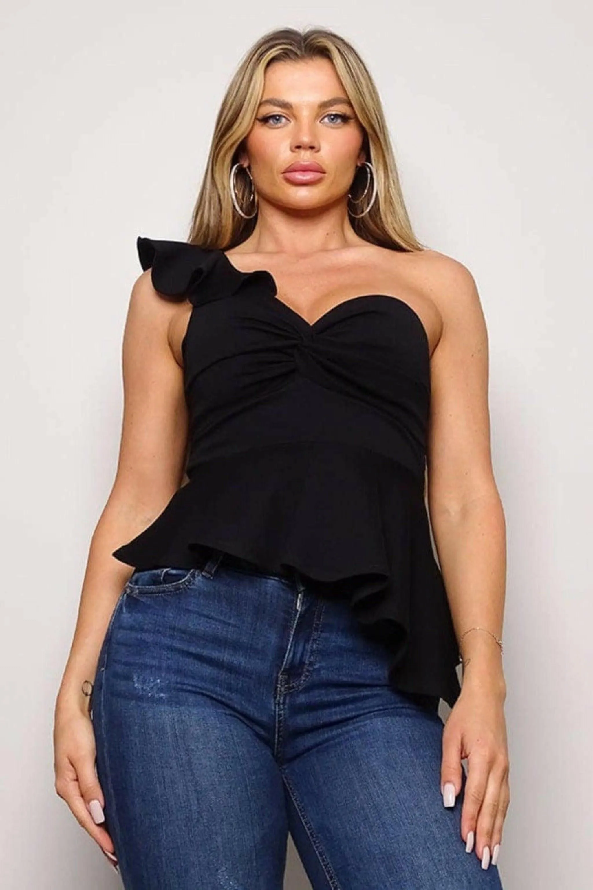 Ruffle Me Classy Peplum Tops