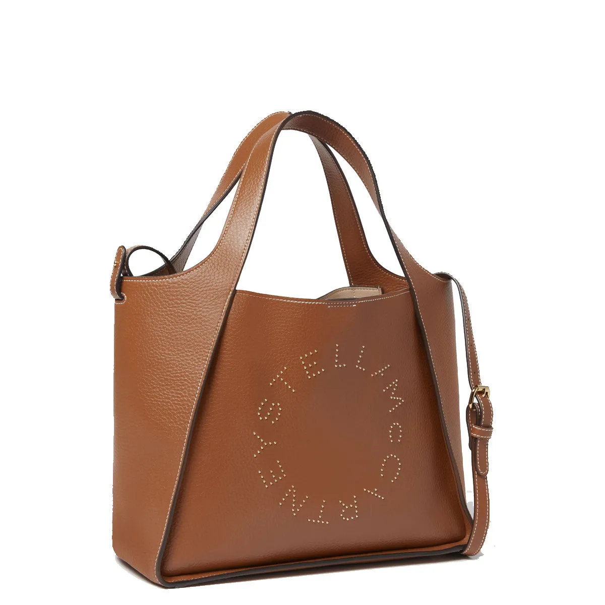 Stella Logo Tote C/B, Grain Stud, Pecan