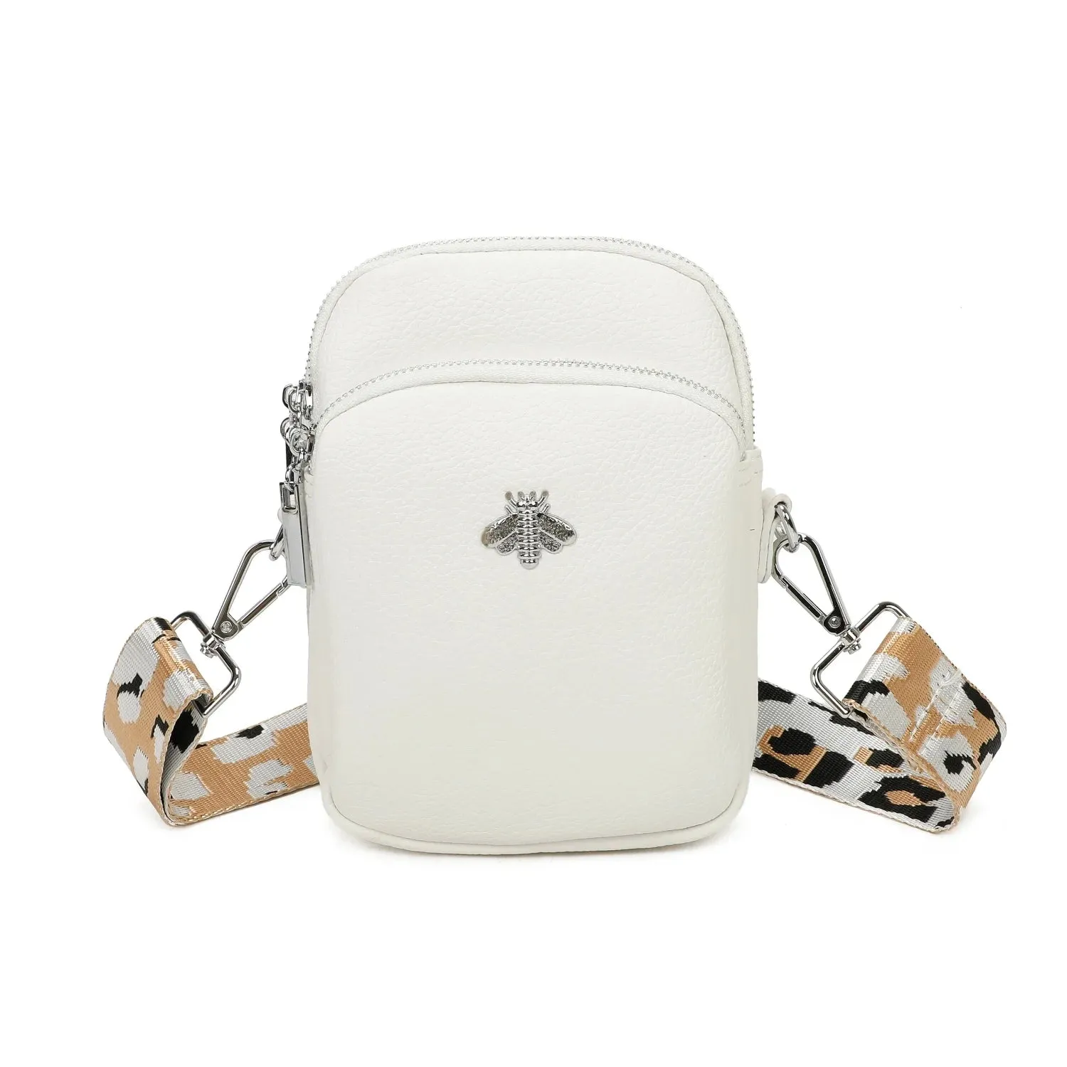 Triple Compartment Crossbody Bee Bag