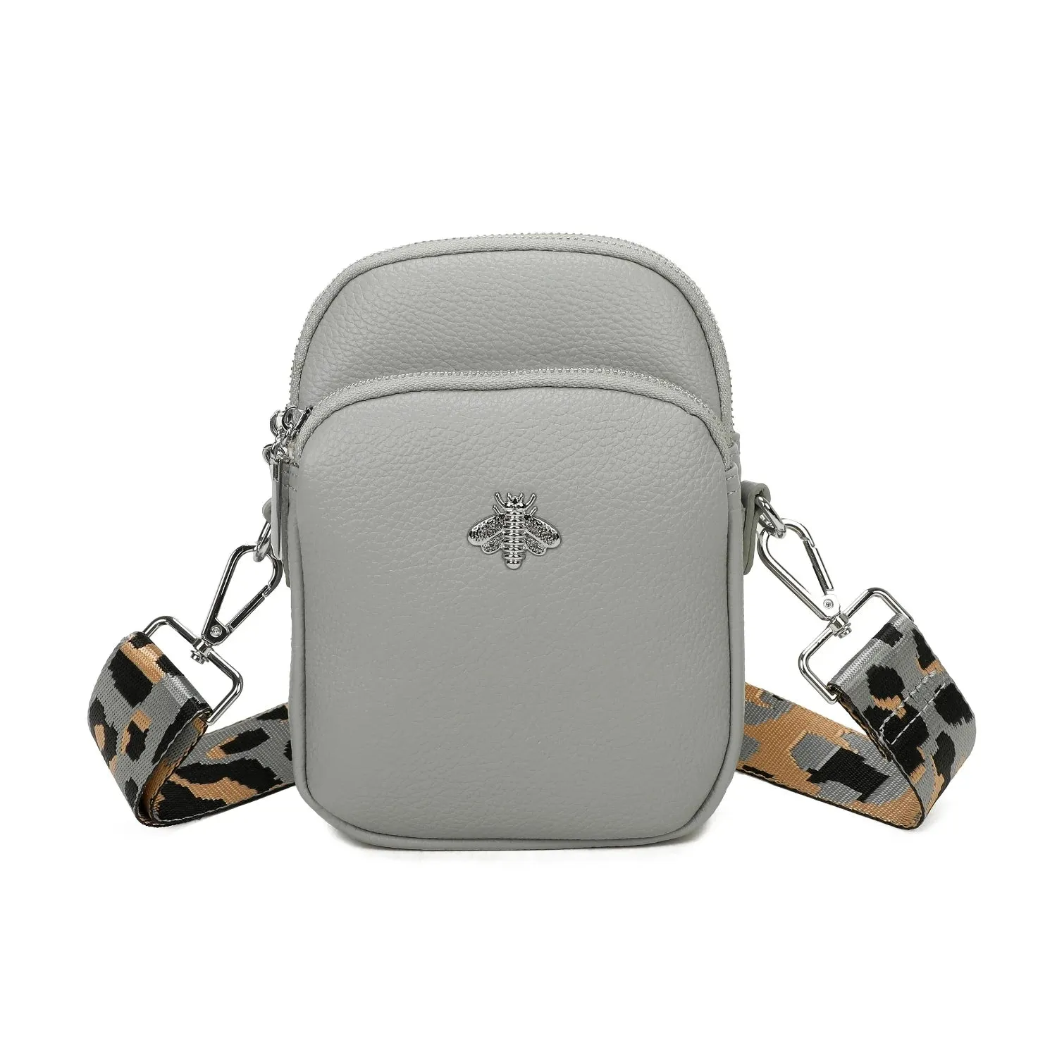 Triple Compartment Crossbody Bee Bag