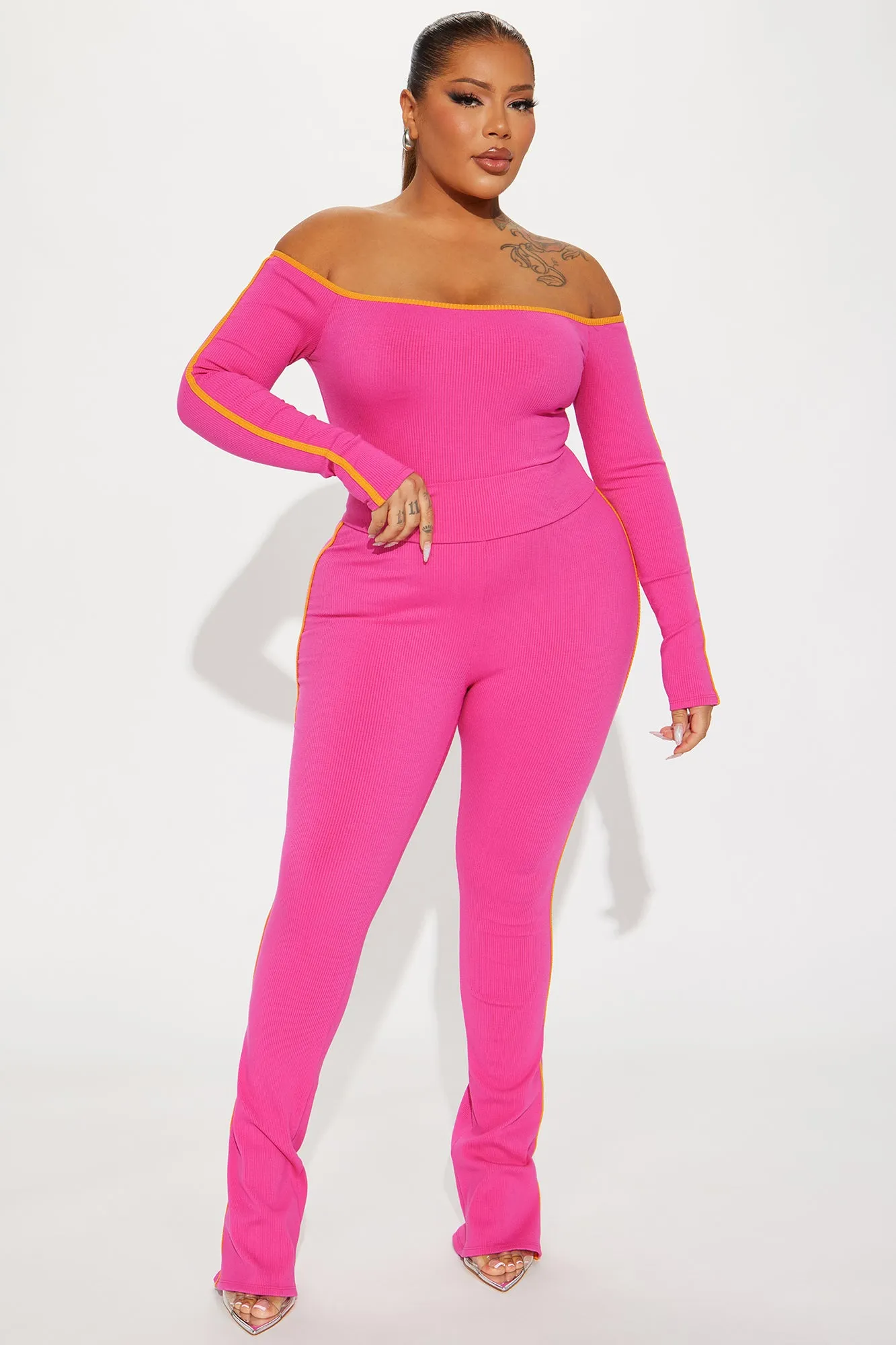 Tyla Snatched Bodysuit - Fuchsia/combo