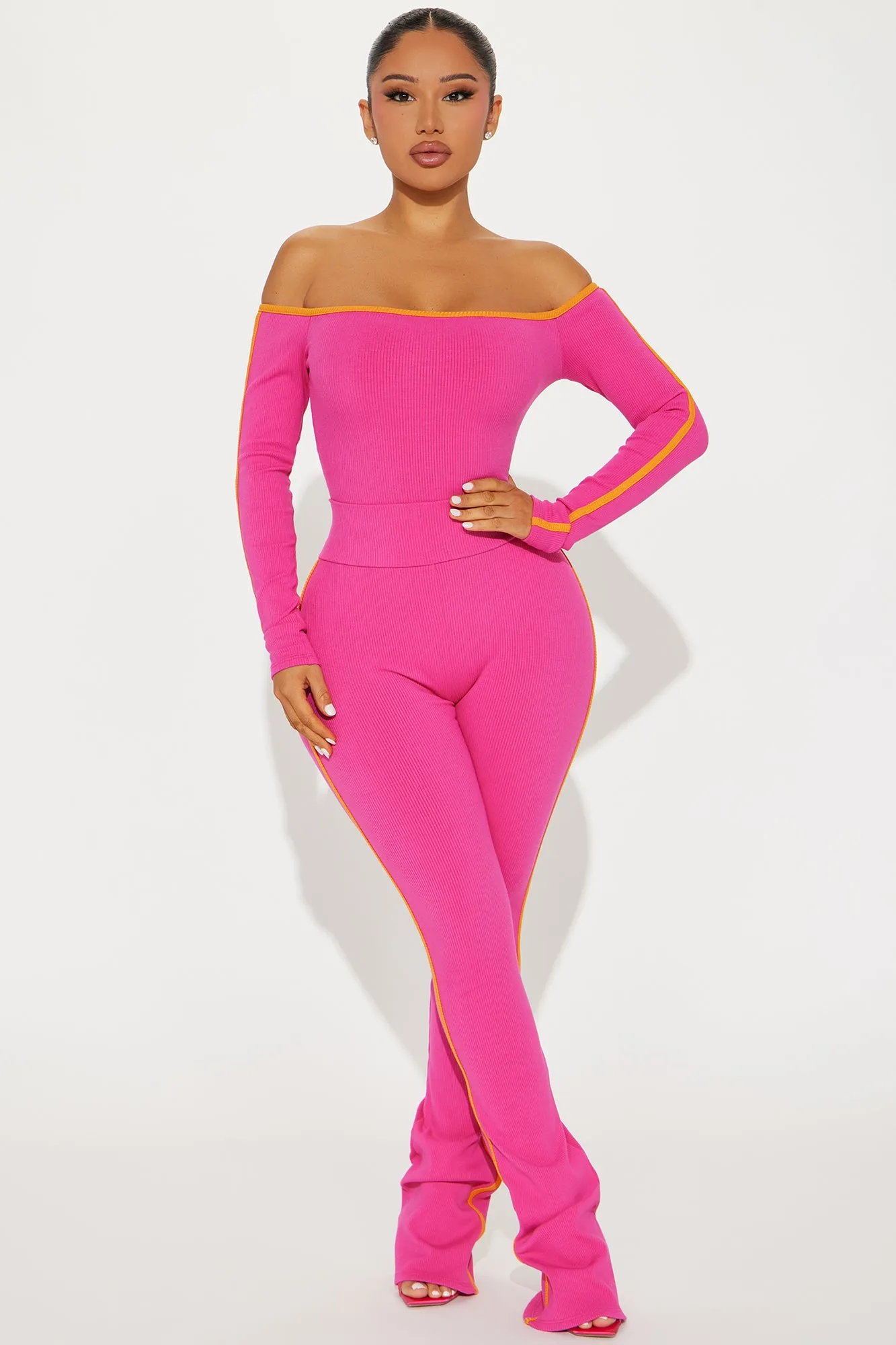 Tyla Snatched Bodysuit - Fuchsia/combo