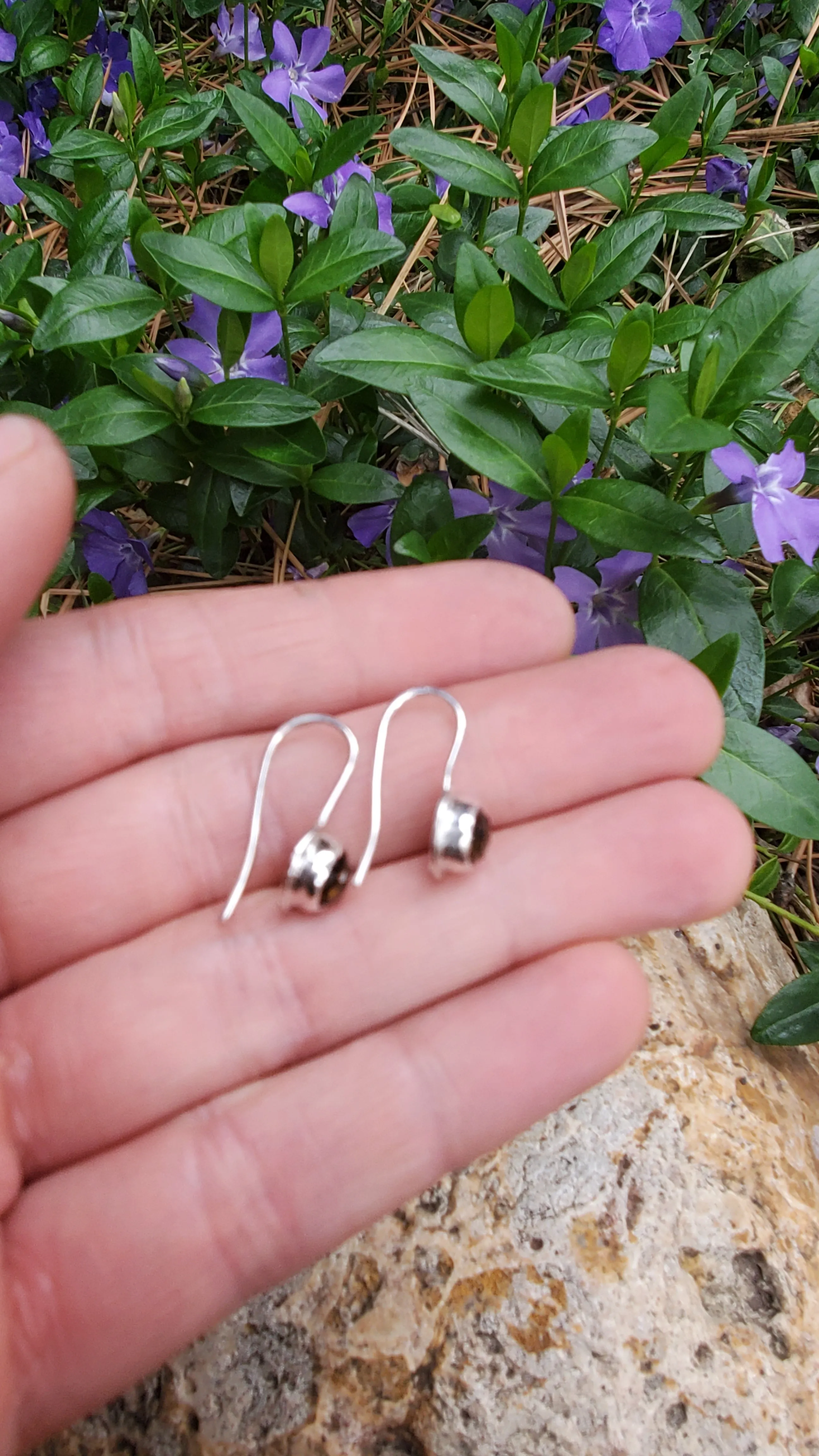 Whiskey Quartz Drop Dangle Earrings