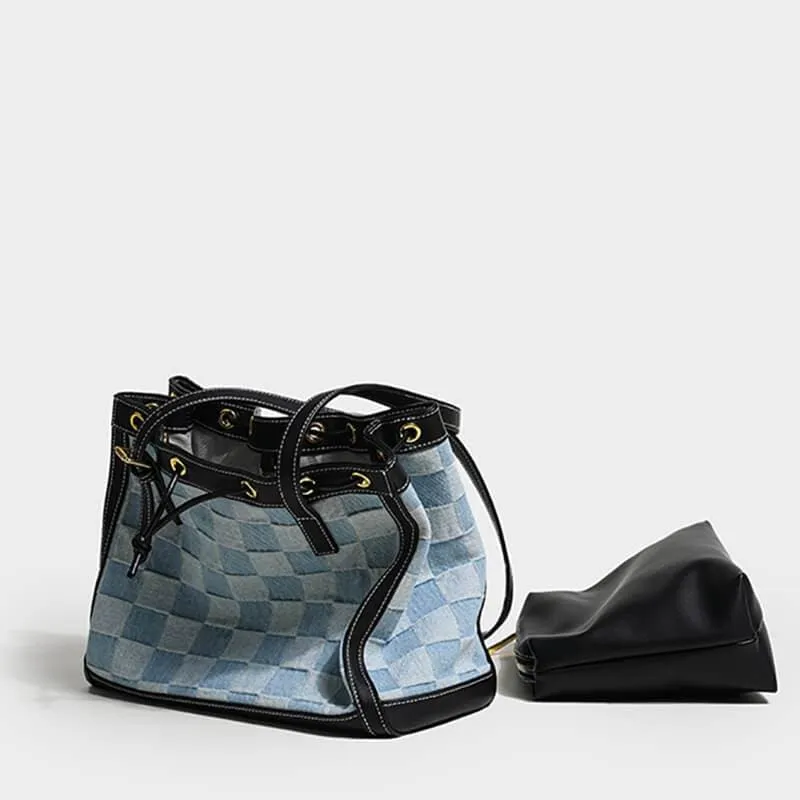 Women's Checkerboard Canvas Bags